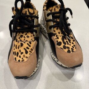 STEVE MADDEN Cliff Woman’s Sneakers Lace-up with Animal Print Preloved Size:6.5M